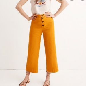Madewell Emmett wide leg pant button front Sz 28